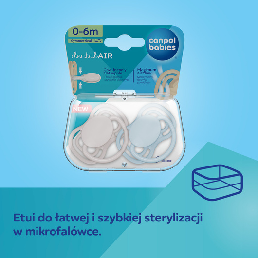 CANPOL Babies Smoczek Silikonowy DentalAir 18m+