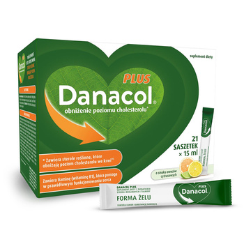 Danacol Plus, 21 saszetek po 15 ml *1+1 opakowanie w PREZENCIE*