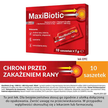 MaxiBiotic, maść 10 saszetek x 1 g