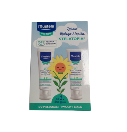 MUSTELA Zestaw małego atopika Krem do twarzy 40ml + Balsam 40ml