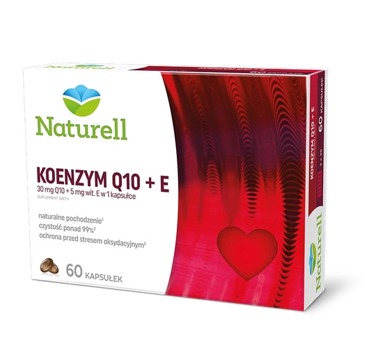 NATURELL Koenzym Q10 + E, 60 kapsułek