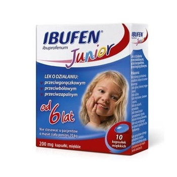 IBUFEN JUNIOR 200 mg ,10 kapsułek miękkich