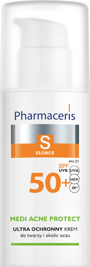 PHARMACERIS S Krem ochronny SPF 50+ dla skóry trądzikowej, mieszanej i tłustej 50ml