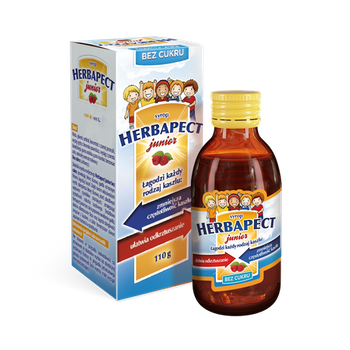 HERBAPECT JUNIOR syrop o smaku malinowym bez cukru 110g