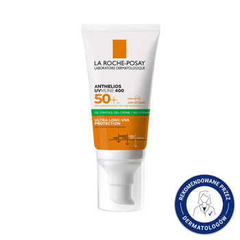 LA ROCHE-POSAY Anthelios Żel-krem do twarzy przeciw błyszczeniu SPF50+, 50ml