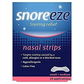 SNOREEZE plastry na nos - małe/średnie x 10 sztuk 