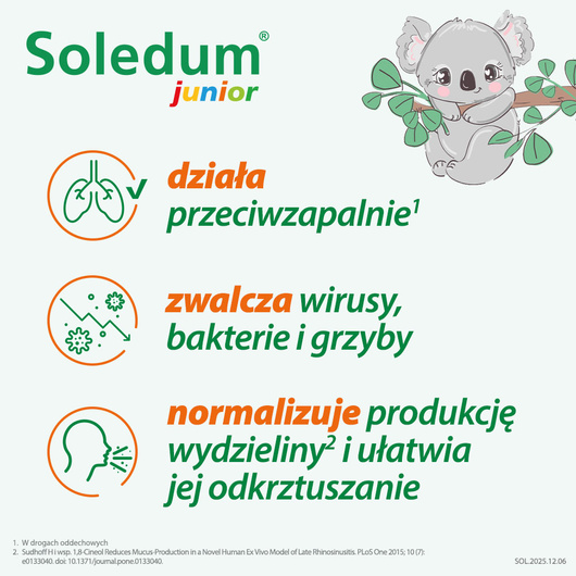 Soledum Junior 100mg, 20 kapsułek dojelitowych miękkich