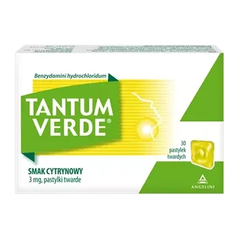 Tantum Verde smak cytrynowy pastylki twarde 3mg x 30 sztuk