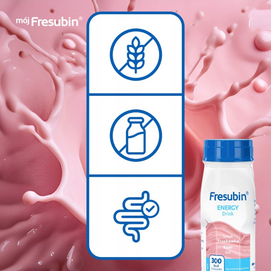 Fresubin Energy Drink Truskawkowy płyn doustny, 4x200ml