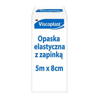 VISCOPLAST opaska elastyczna tkana z zapinką (5 m x 8 cm) x 1 sztuka