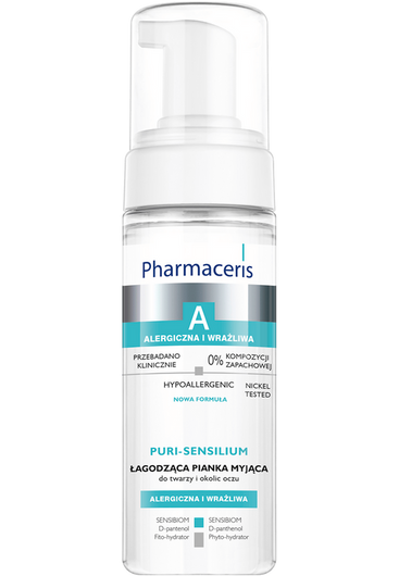 Pharmaceris A Puri-Sensilium Łagodząca pianka myjąca do twarzy i okolic oczu, 150 ml