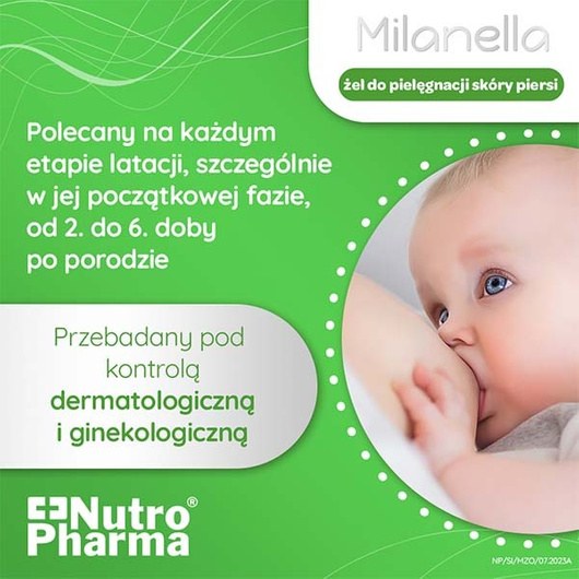 Milanella Żel do pielęgnacji skóry piersidla kobiet karmiących, 75ml