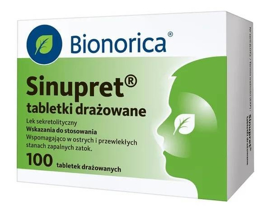 Sinupret tabletki drażowane, 100 sztuk