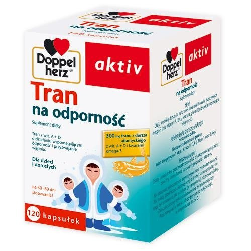 Doppelherz Aktiv Tran na odporność, 120 sztuk 