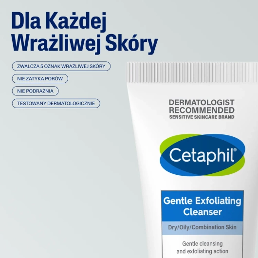 Cetaphil Delikatny żel oczyszczający do twarzy z peelingiem, 178 ml