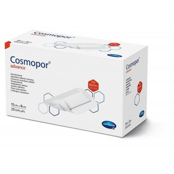 Opatrunek jałowy COSMOPOR ADVANCE 15cmx8cm, 25 sztuk