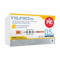 PIC Insumed Strzykawki insulinowe z powiększeniem 29G, 12,7mm, 0,5ml, 30 sztuk