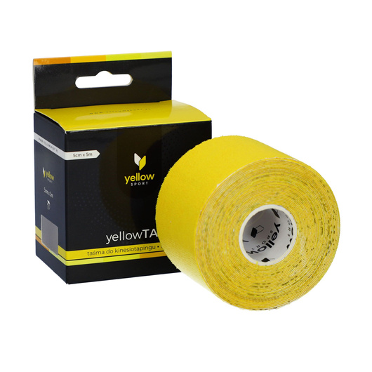 YellowTAPE Taśma do kinesiotapingu żółta, 5 cm x 5 m 