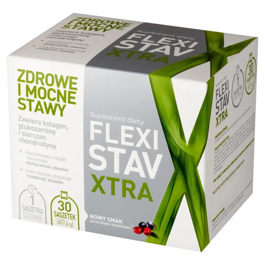 FLEXIStav Xtra smak porzeczkowo-żurawinowy, 30 saszetek