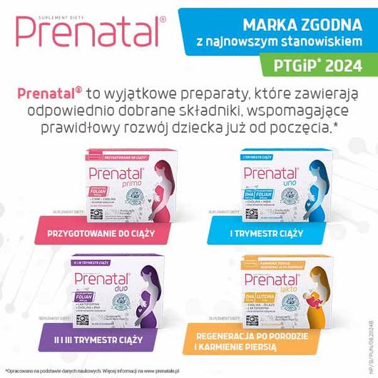 Prenatal Uno 30kaps. witaminowo-mineralnych + 30kaps. DHA