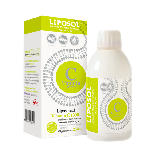 Aliness Liposol C 1000™ Liposomalna Witamina C Smak cytrynowy, 250 ml