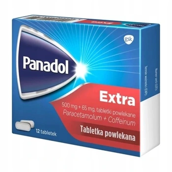 PANADOL EXTRA x 12 tabletek powlekanych