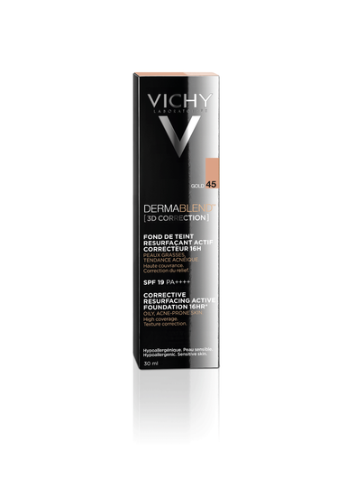 VICHY DERMABLEND KOREKTA 3D Podkład wyrównujący powierzchnię skóry odcień 45 gold,30 ml