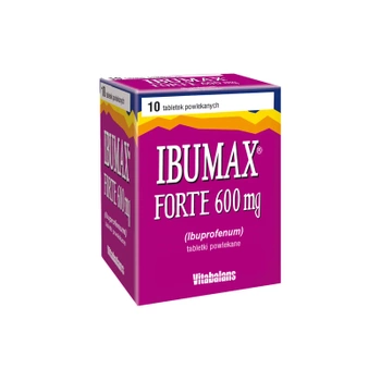 Ibumax Forte 600mg, 10 tabletek powlekanych