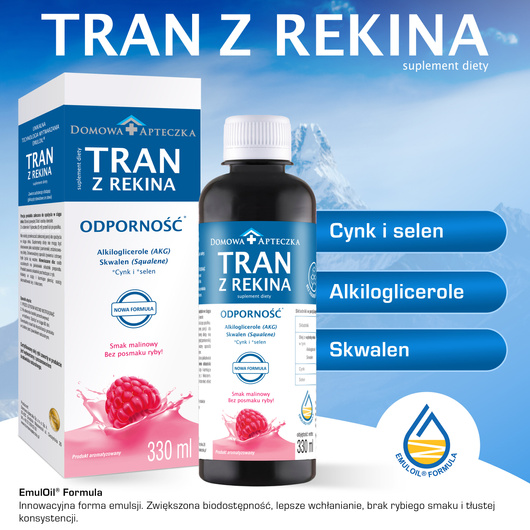 Tran z Rekina malinowy x 330ml