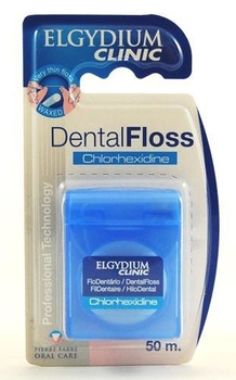 ELGYDIUM DENTAL FLOSS CHX Nić dentystyczna 50 m
