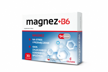 Magnez + B6,  30 kapsułek