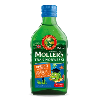 Möller’s Tran Norweski o smaku owocowym, 250 ml