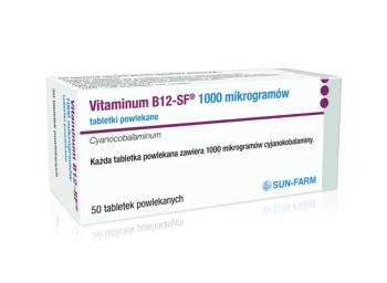 Vitaminum B12-SF tabletki powlekane 1 mg,  50 sztuk