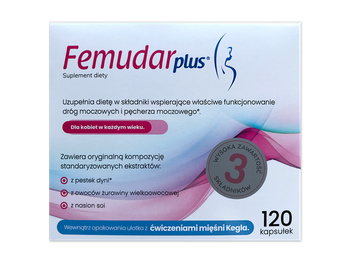 Femudar Plus kapsułki na drogi moczowe, 120 sztuk