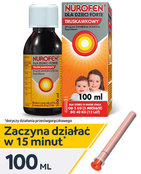 Nurofen dla dzieci Forte zawiesina truskawkowa, 100ml