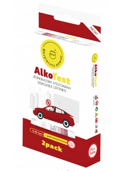AlkoTest test jednorazowy, 2 sztuki
