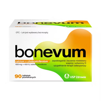 Bonevum 600mg + 400 I.U., 90 tabletek powlekanych