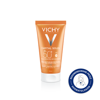VICHY CAPITAL SOLEIL Aksamitny krem do twarzy SP50+, 50ml DATA WAŻNOŚCI 01/2026