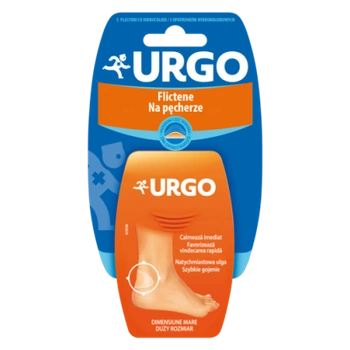 URGO na pęcherze duży rozmiar plaster, 5 sztuk