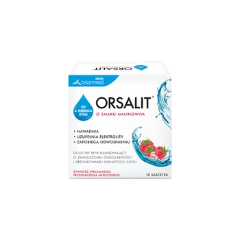 ORSALIT o smaku malinowym, 10 saszetek