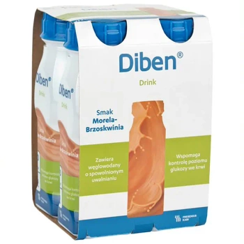 Diben Drink Smak morela-brzoskwinia, 4 x 200 ml