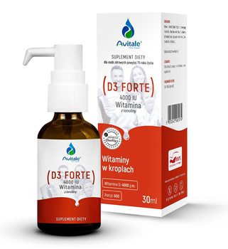 Avitale Witamina D3 FORTE 4000, krople, 30 ml
