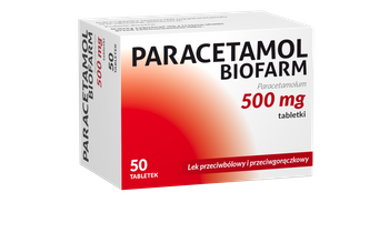 PARACETAMOL Biofarm 500mg,  50 tabletek