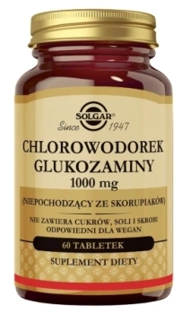 SOLGAR Chlorowodorek glukozaminy 1000mg x 60 tabletek