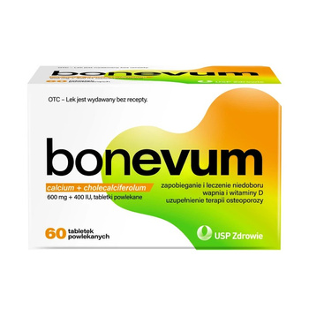 Bonevum 600mg + 400 I.U., 60 tabletek powlekanych