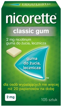 NICORETTE CLASSIC GUM 2 mg x 105 gum 