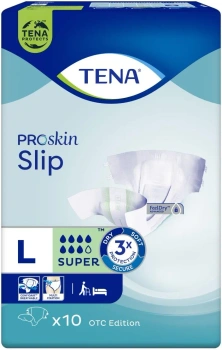 TENA Slip ProSkin Super Pieluchomajtki rozmiar L, 10 sztuk