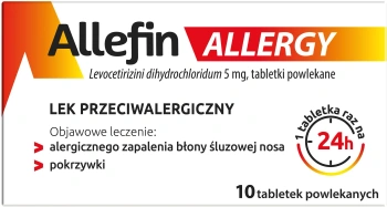 Allefin Allergy 5mg, 10 tabletek powlekanych