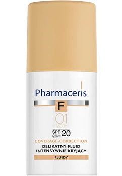 Pharmaceris F Coverage-Correction 01 Ivory Delikatny fluid intensywnie kryjący SPF 20, 30 ml