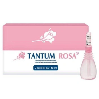 TANTUM ROSA roztwór dopochwowy 140 ml / 5 butelek